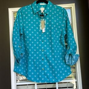 CHICOS no iron cotton shirt